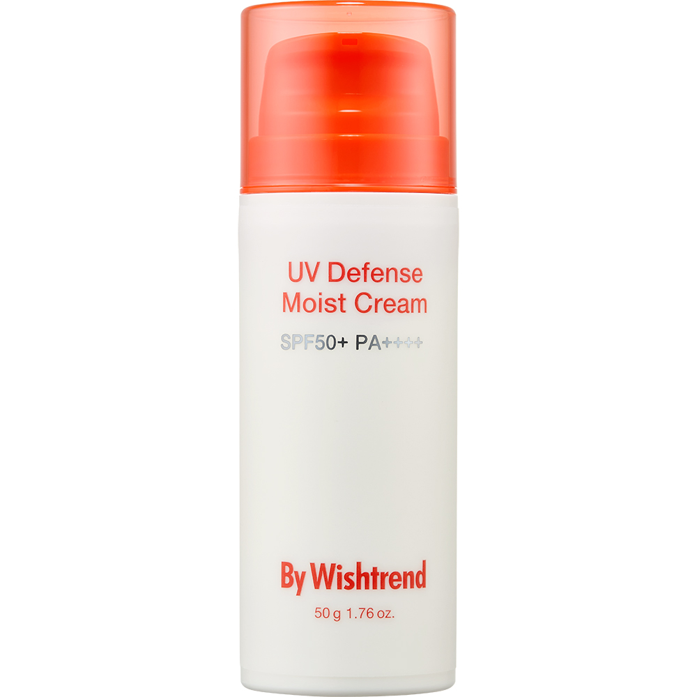 By Wishtrend UV Defense Moist Cream Crema de fata cu protectie solara SPF 50+ - Hidratare intensa si protectie completa UVA UVB, 50 gr