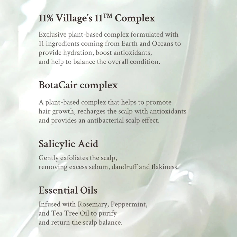 VILLAGE 11 FACTORY Vegan Deep Clean Scalp Shampoo Sampon - curatare si hidratare, 300 gr