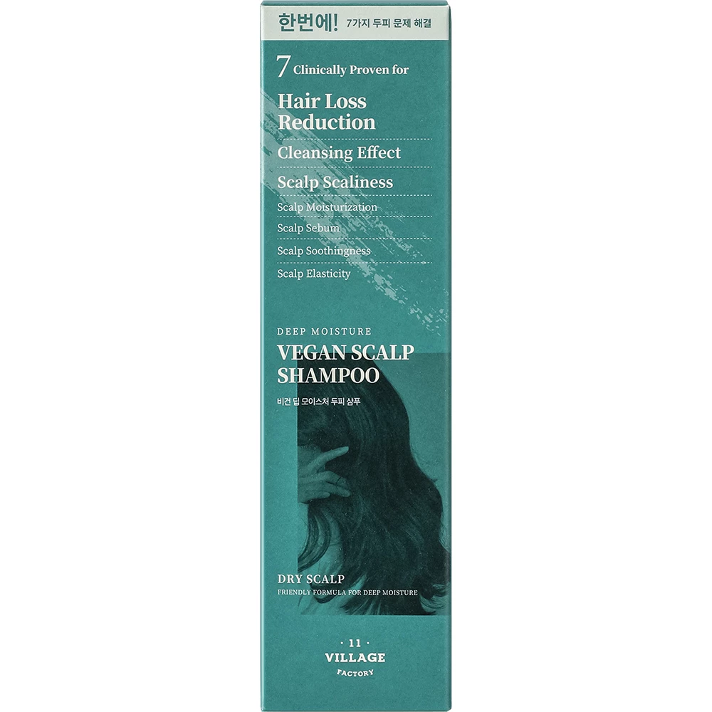 VILLAGE 11 FACTORY Vegan Deep Moisture Scalp Shampoo Sampon - hidratare si echilibru, 300 gr
