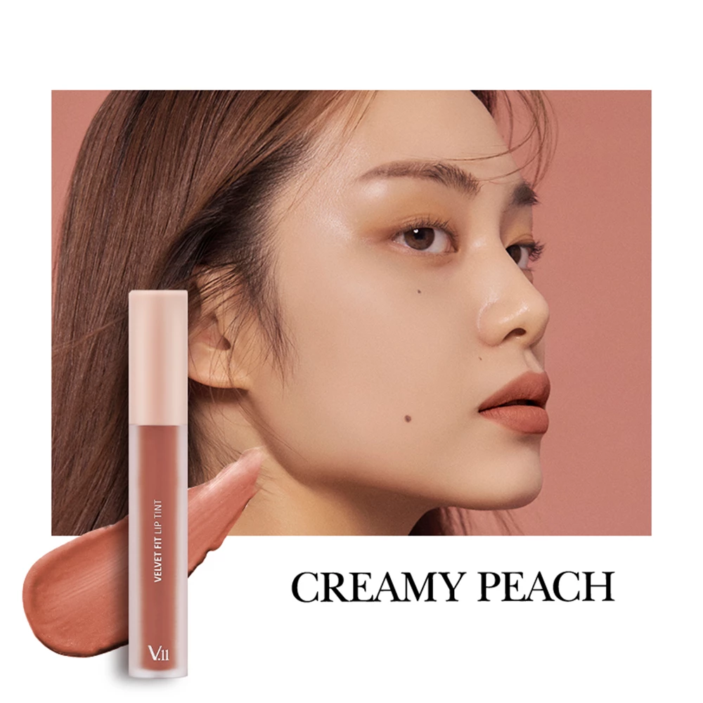 VILLAGE 11 FACTORY Velvet Fit Ruj Lichid Creamy Peach - Hidratare Si Finish Mat Catifelat, 4g
