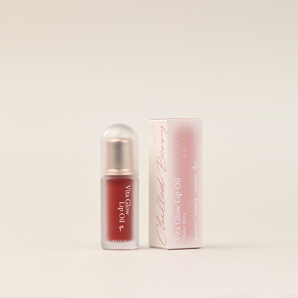 AXIS-Y Vita Glow Lip Oil - ulei de buze formulat cu extract de zmeura si vitamina E, care contribuie la mentinerea hidratarii si la mentinerea confortului zilnic - Chilled Berry