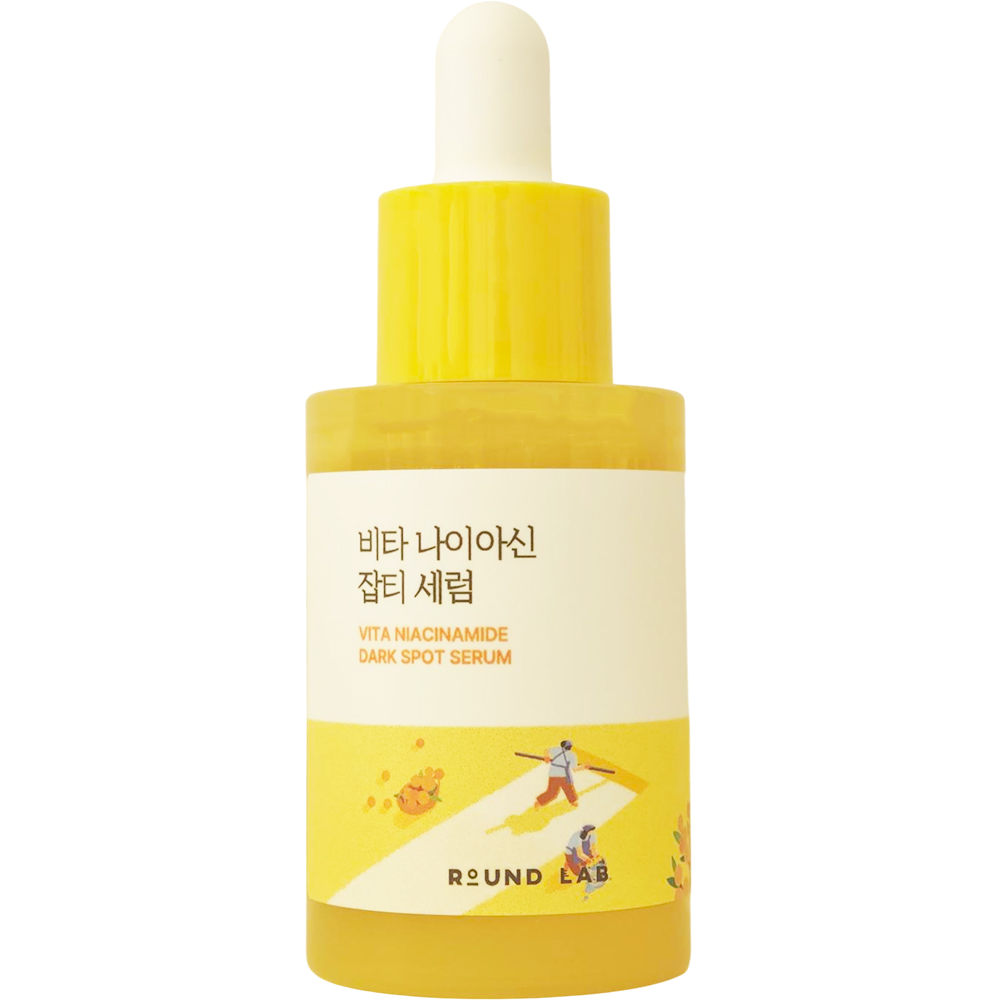 ROUND LAB Vita Niacinamide Dark Spot Serum 30 ml - Ser de fata formulat cu niacinamida si acid tranexamic, care contribuie la estomparea petelor pigmentare si la uniformizarea nuantei pielii