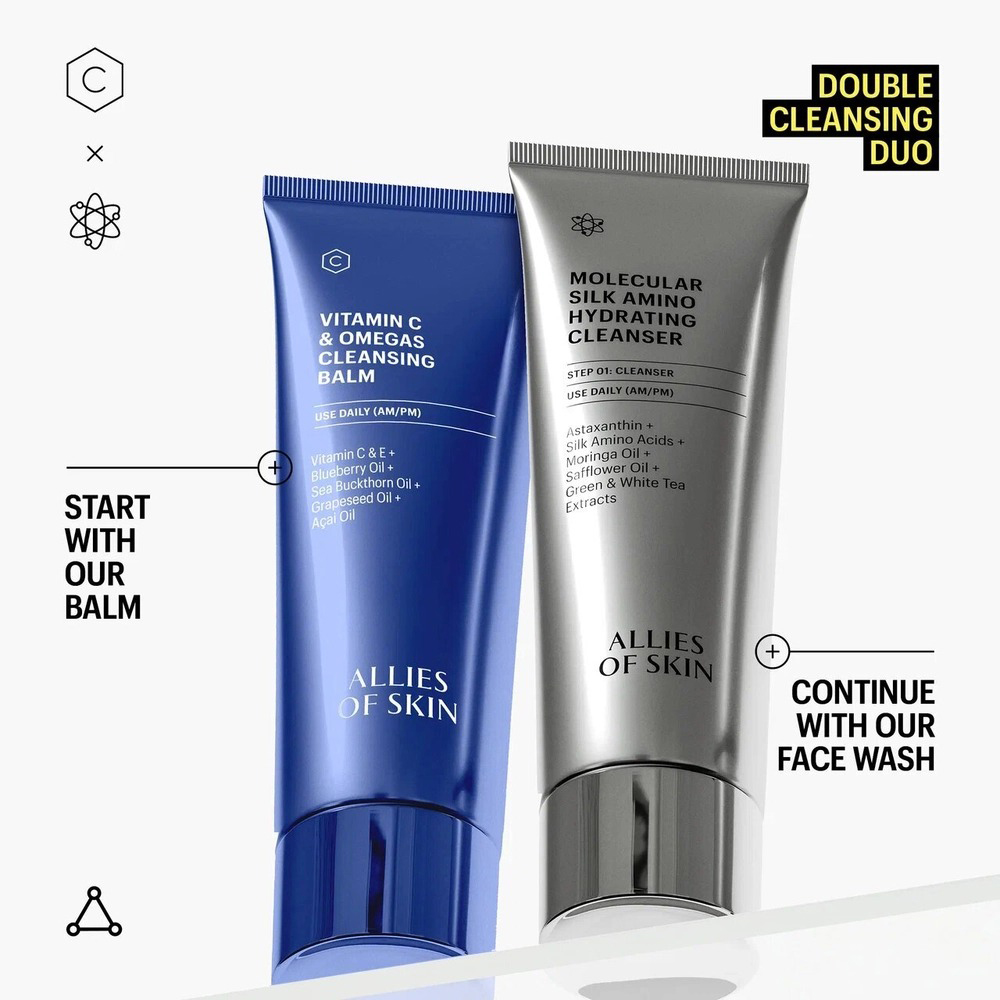 Allies of Skin Vitamin C & Omegas Cleansing Balm – Balsam de Curățare, 100 ml | Îngrijire și Revitalizare