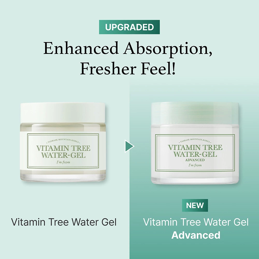 I'm From Vitamin Tree Water Gel Advanced Gel hidratant pentru fata - Hidratare intensa si luminozitate, 75 gr