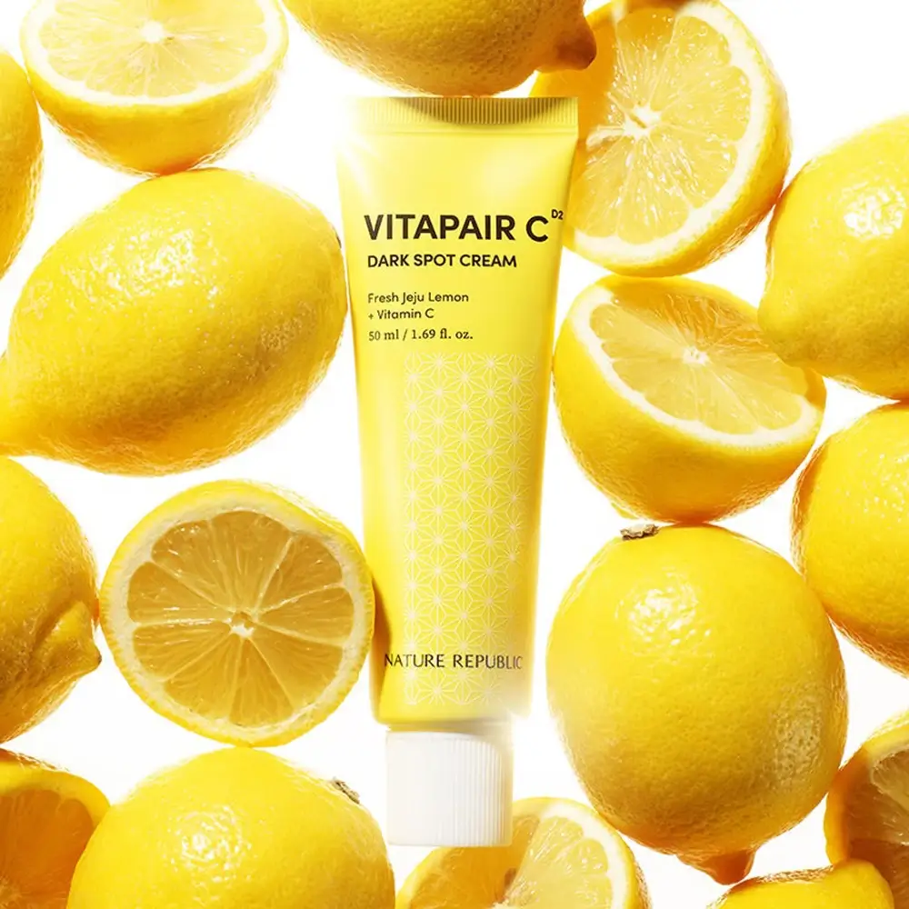NATURE REPUBLIC Vitapair C Crema pentru fata Anti-Pete - Iluminare si Hidratare cu Vitamina C si Niacinamida, 50ml + 50ml