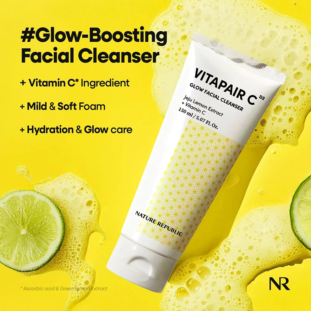 NATURE REPUBLIC Vitapair C Spuma de curatare pentru fata Revitalizare si Stralucire - curatare profunda si hidratare intensa, 150 ml