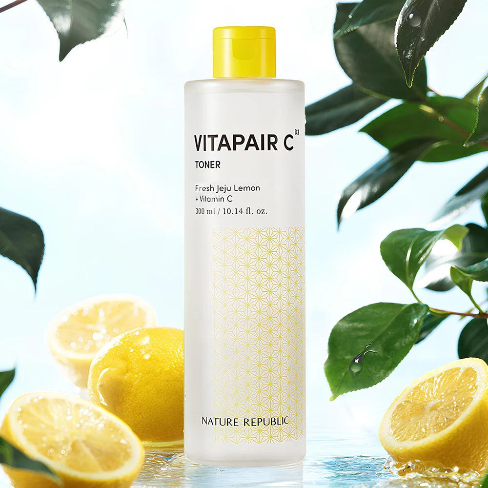 ​Nature Republic Vitapair C Toner – Toner iluminator cu lămâie Jeju și Vitamina C 300 ml​