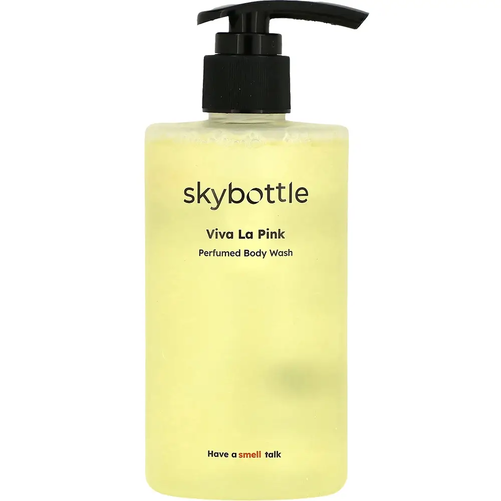 SKYBOTTLE Viva la Pink Gel de dus parfumat Grapefruit si Chihlimbar - Curatare delicata si Stralucire revitalizanta, 300 ml