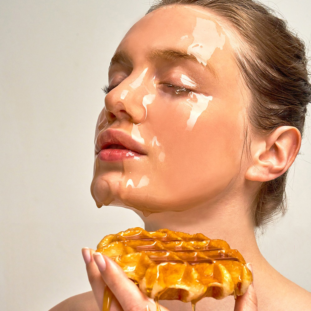 KOCOSTAR Waffle Mask Honey – Mască de Față Gel Essence cu Miere, 38 gr | Hidratare și Hrănire Intensivă