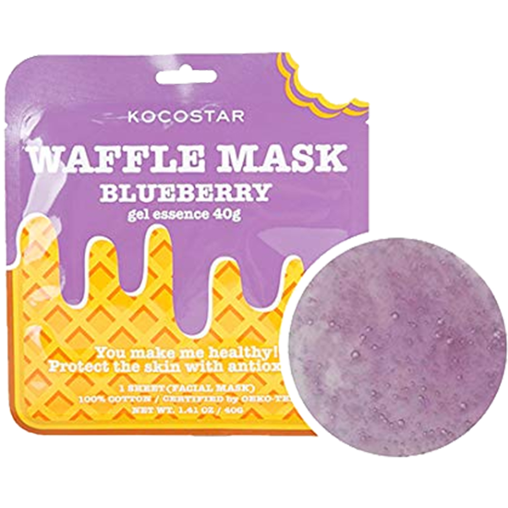 Waffle Mask Masca de fata Blueberry esenta gel cu extract de coacaze, antioxidanta 40 gr