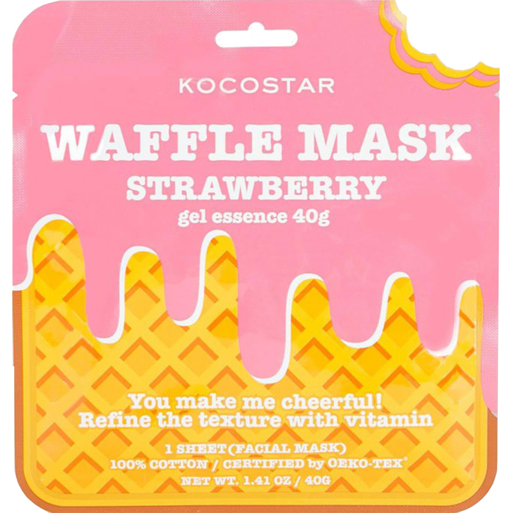 Waffle Mask Masca de fata Strawberry esenta gel cu extract de capsune, vitaminizanta 40 gr