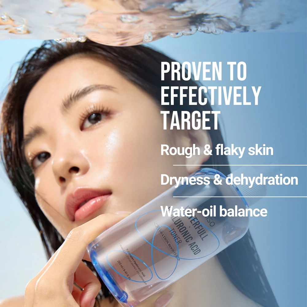 Jumiso Waterfull Hyaluronic Toner Renew Toner de fata - Hidratare intensa si calmare cu acid hialuronic, centella si ceramide, 250 ml