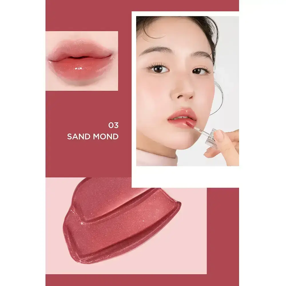 TIRTIR Waterism Glow Tint Nuantator pentru buze 03 Sand Mond - Hidratare Intensa, Stralucire Glossy si Culoare Rezistenta, 4 gr