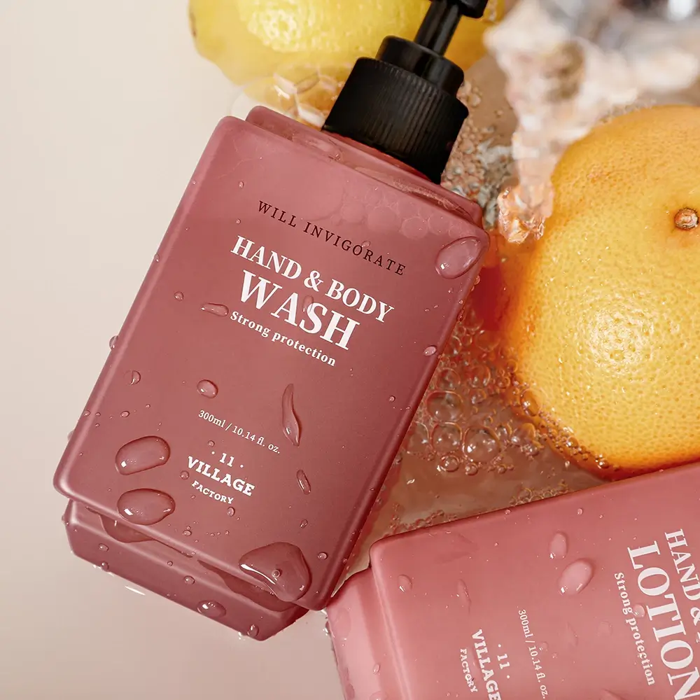 VILLAGE 11 FACTORY Will Invigorate Gel de Dus pentru Maini si Corp Lavanda si Grepfrut - Curatare si Hidratare cu Aromaterapie, 300 ml