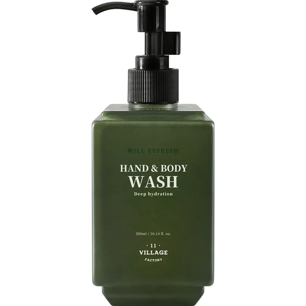 VILLAGE 11 FACTORY Will Refresh Gel de Dus Hidratant Eucalipt si Patchouli - Curatare Blanda si Aromaterapie Relaxanta, 300 ml