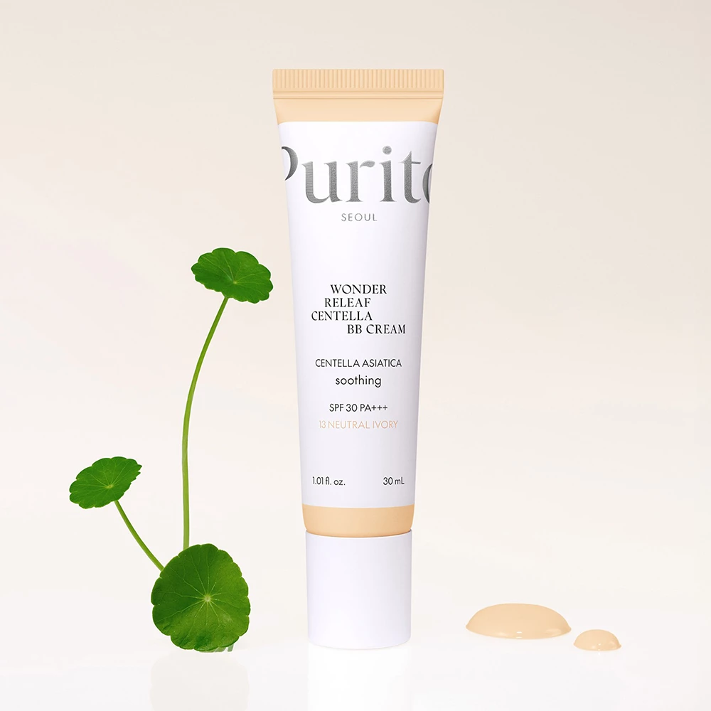 PURITO Wonder Releaf Crema Coloranta pentru Fata 13 Neutral Ivory - Calmare, Hidratare si Protectie UV, 30 ml