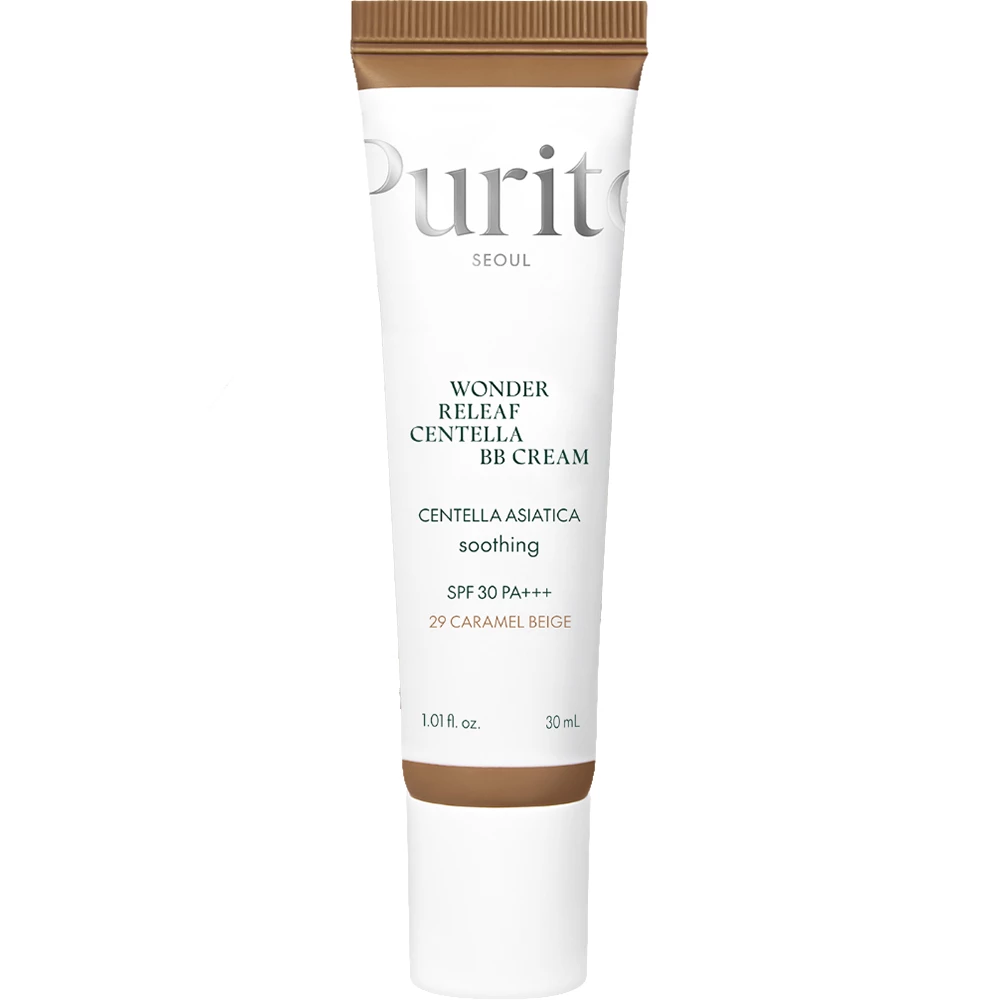 PURITO Wonder Releaf Crema Coloranta de Fata 29 Caramel Beige - Calmanta, Hidratare si Protectie UV, 30ml