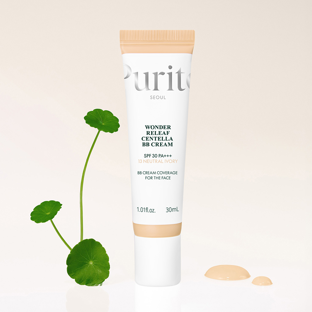 PURITO Wonder Releaf Centella BB Cream 13 Neutral Ivory - acoperire, calmare si stralucire 30 ml