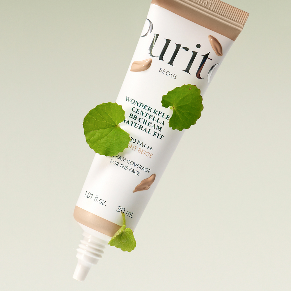 PURITO Wonder Releaf Centella BB Cream Natural Fit 21 Light Beige SPF 30 PA++++, 21 Light Beige, 30 ml — Crema coloranta de fata formulata cu niacinamida si extract de Centella Asiatica, care contribuie la uniformizarea aspectului tenului si la mentinerea unui aspect neted