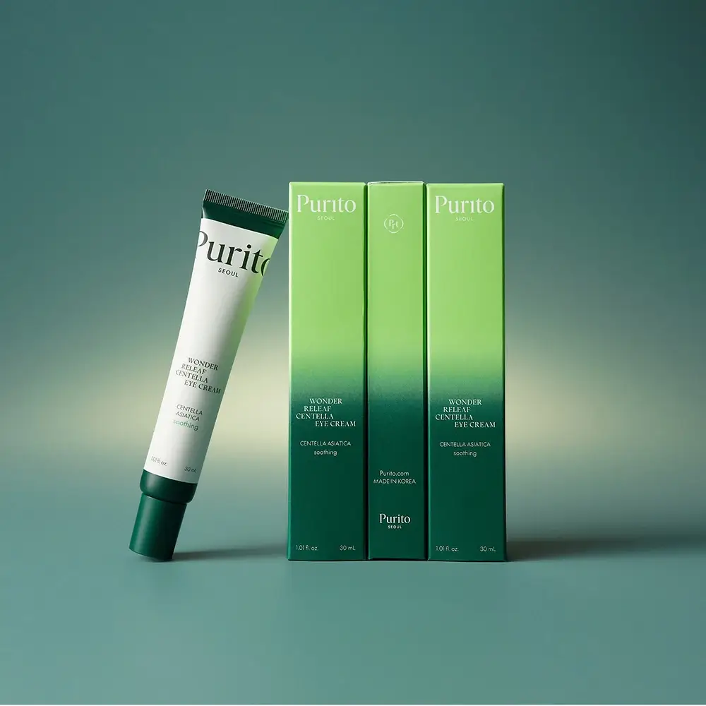 PURITO Wonder Releaf Crema de ochi Anti-rid - Calmanta si Hidratanta cu Centella Asiatica, 30 ml
