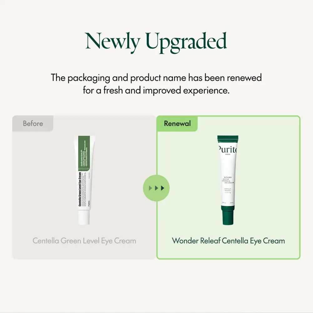 PURITO Wonder Releaf Crema de ochi Anti-rid - Calmanta si Hidratanta cu Centella Asiatica, 30 ml