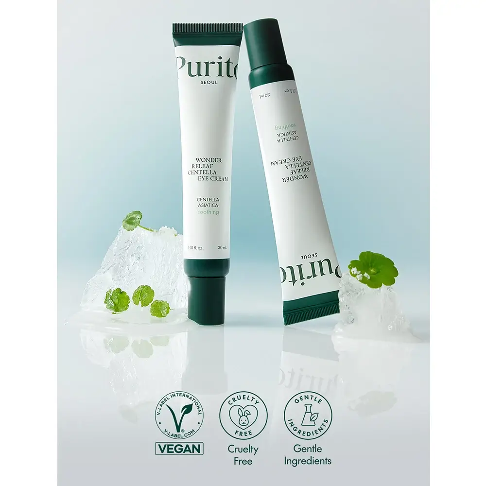 PURITO Wonder Releaf Crema de ochi Anti-rid - Calmanta si Hidratanta cu Centella Asiatica, 30 ml