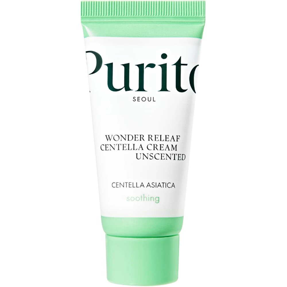 PURITO Wonder Releaf Crema pentru fata Centella Unscented - Calmanta si Hidratare Profunda pentru Ten Sensibil, 15 ml