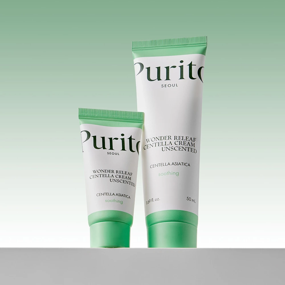 PURITO Wonder Releaf Crema pentru fata Centella Unscented - Calmanta si Hidratare Profunda pentru Ten Sensibil, 15 ml