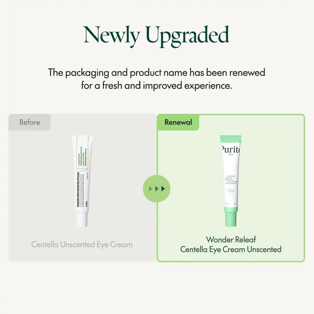 PURITO Wonder Releaf Crema pentru ochi Centella Unscented - Calmanta si Hidratare Intensiva, 30 ml