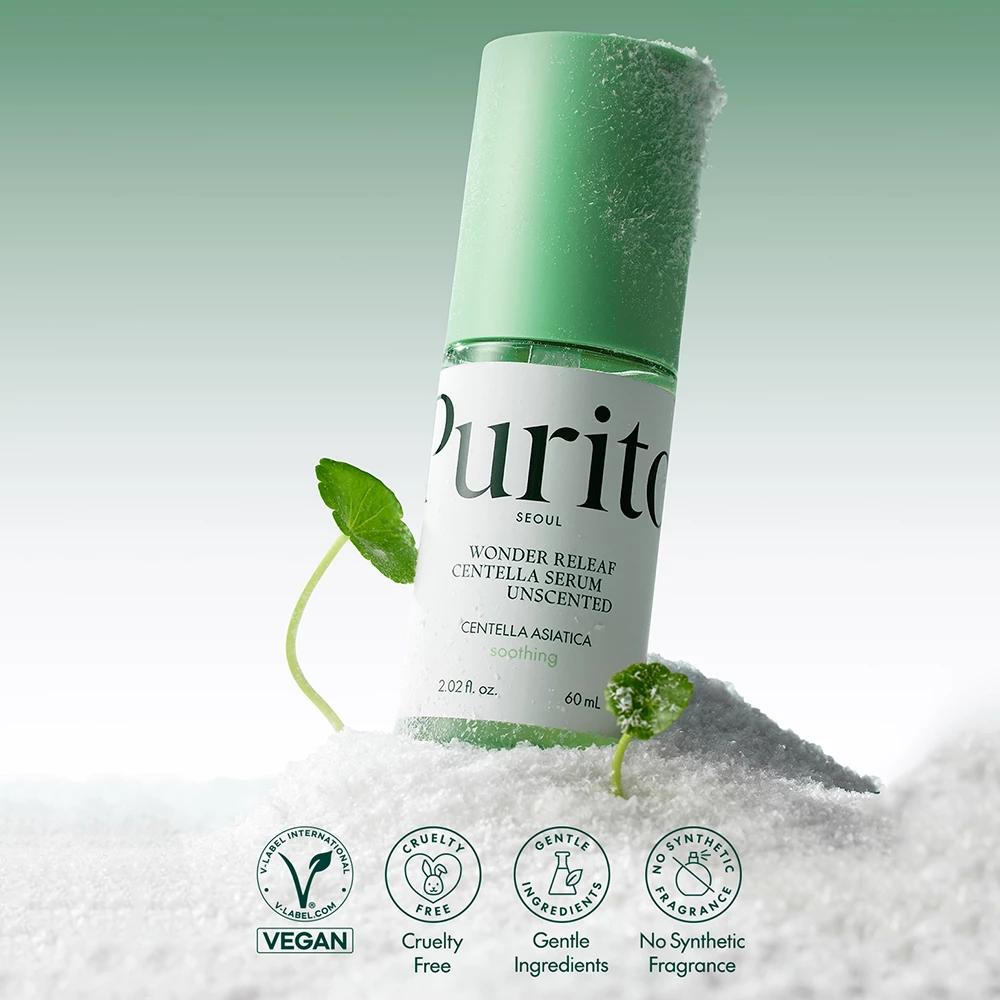 PURITO Wonder Releaf Ser pentru Fata Centella Unscented - Calmare Rapida si Hidratare, 60 ml