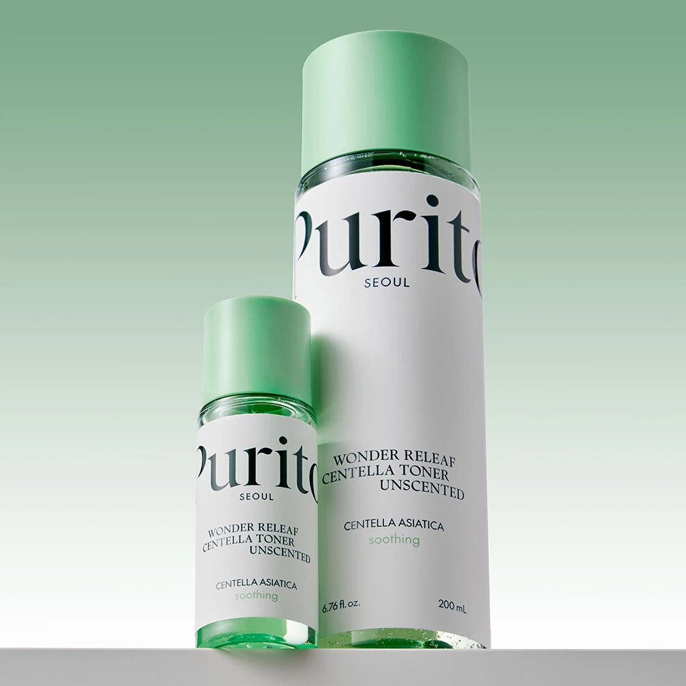 PURITO Wonder Releaf Toner Facial Calmanta Centella Fara Parfum - Calmare si Hidratare pentru Ten Sensibil, 30 ml