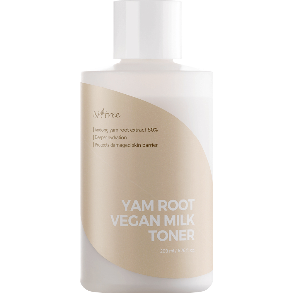 Isntree Yam Root Vegan Milk Toner – Toner de față hidratant și hrănitor cu 80% extract de rădăcină de yam, 200 ml