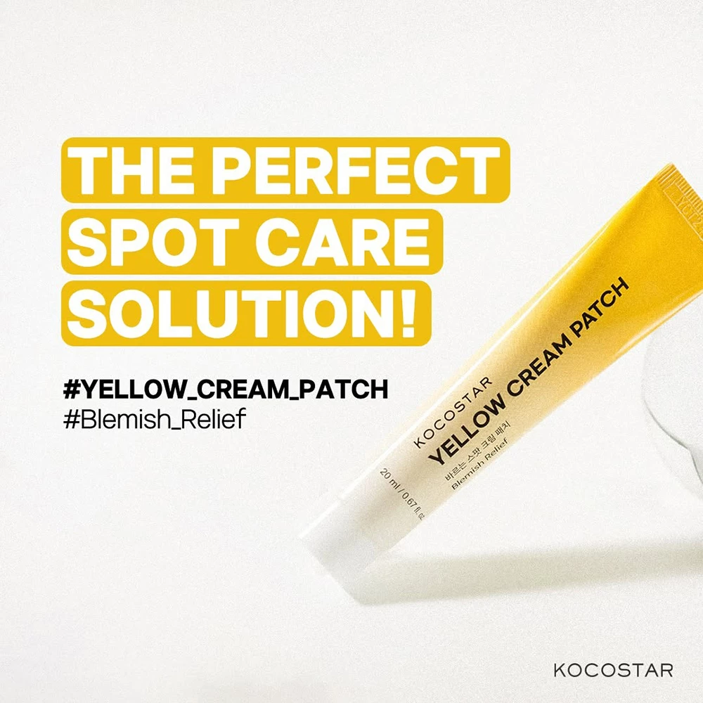 KOCOSTAR Yellow Collection Crema plasture anti-imperfectiuni Yellow Cream - Tratament intensiv acnee si protectie piele, 20 ml