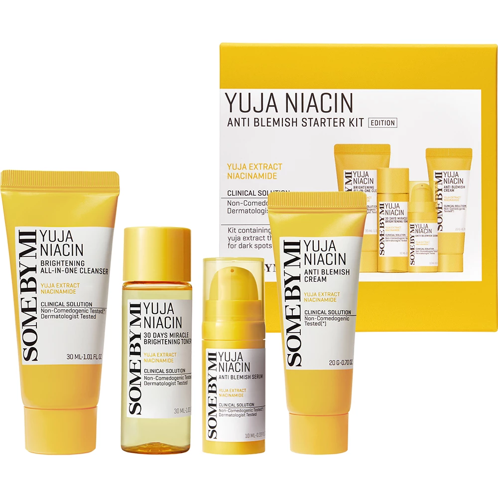 SOME BY MI Yuja Anti Blemish Starter Kit Set - luminozitate si uniformizare si hidratare, 30 ml + 30 ml + 10 ml + 20 g