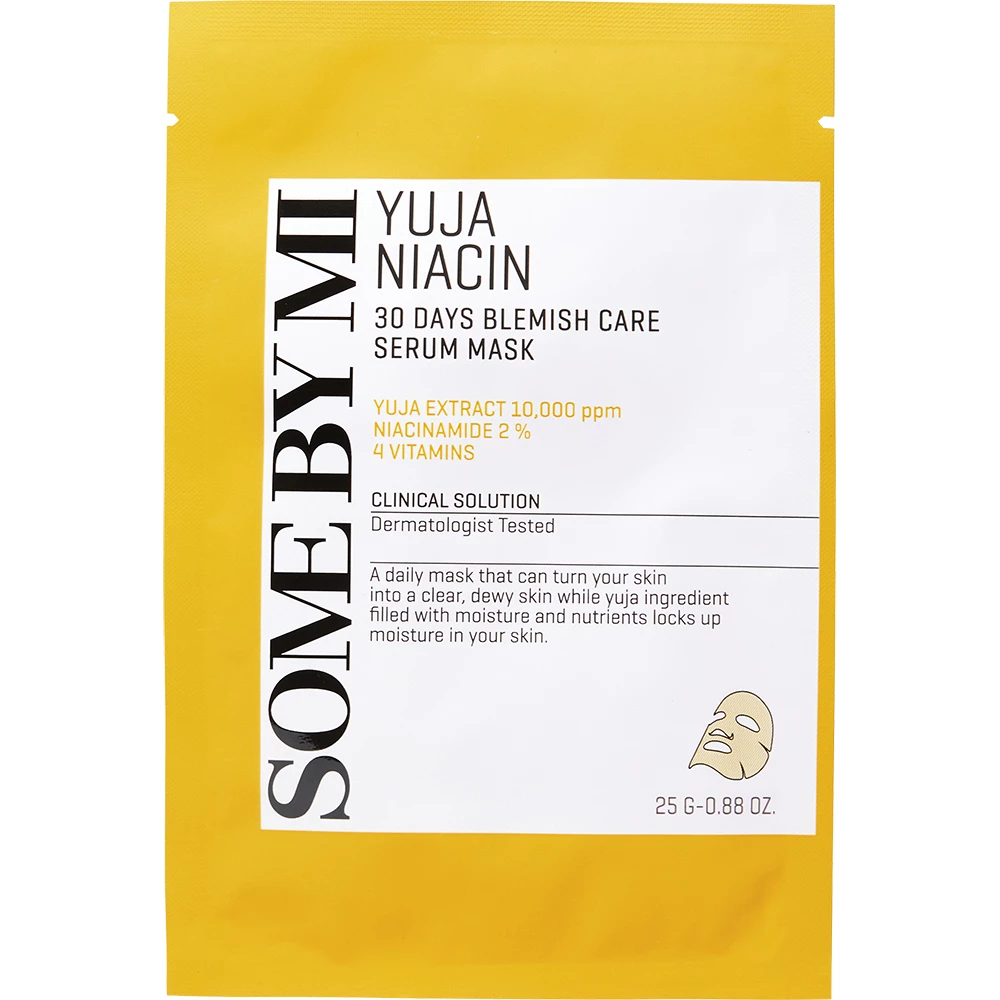 SOME BY MI Yuja Niacin 30 Days Blemish Care Serum Mask masca de fata - hidratare si luminozitate si uniformizare, 25 gr