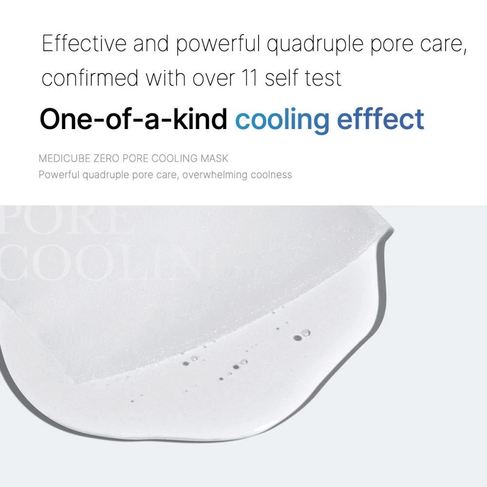 MEDICUBE Zero Pore Masca de fata racoritoare - Minimiza porii si hidratare intensa, 27 gr