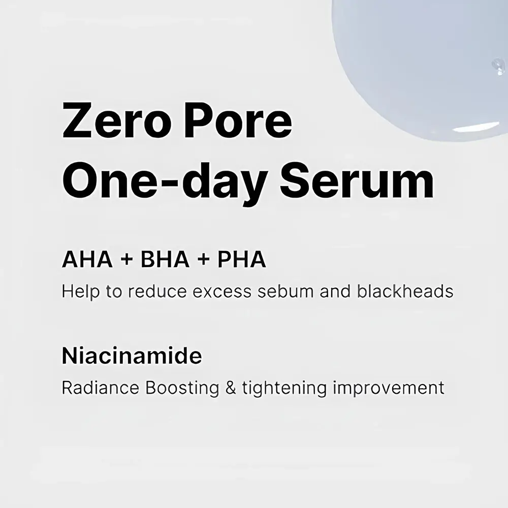 MEDICUBE Zero Pore Ser pentru fata 30 ml - Reducere vizibila pori si sebum, efect retexturare si iluminare, 30 ml