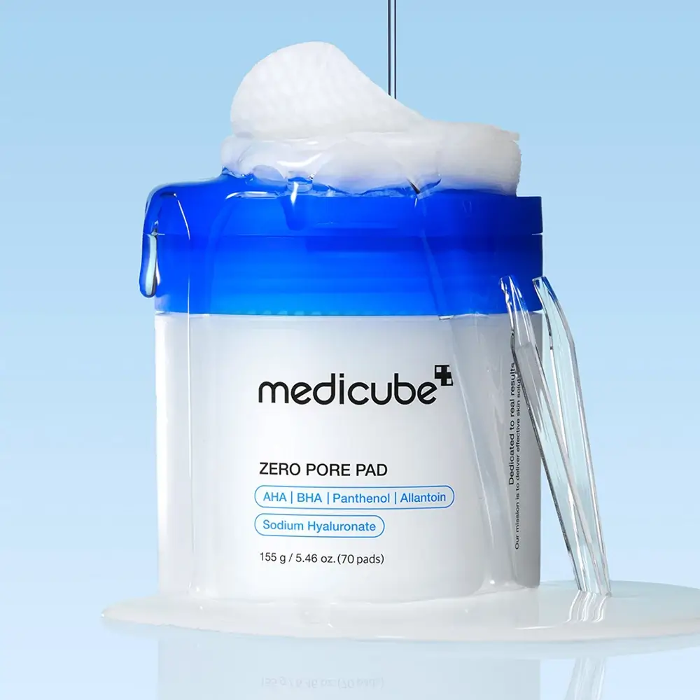 MEDICUBE Zero Pore dischete tonice pentru fata 70 buc - exfoliere delicata si reducerea porilor, 140 ml