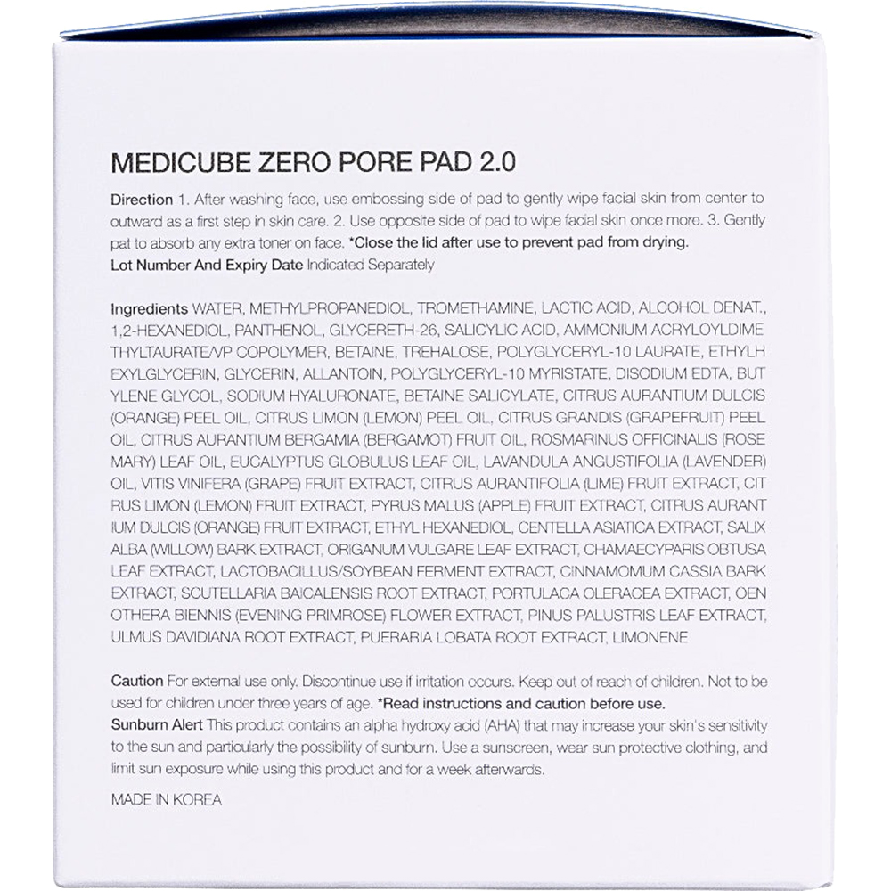 Medicube Zero Pore Pad 2.0 – Dischete Tonice Exfoliante pentru Reducerea Porilor (70 buc)