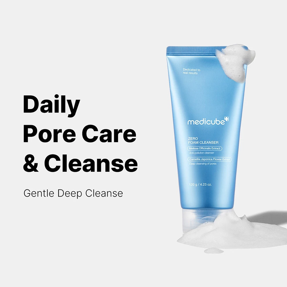 MEDICUBE Zero Spuma de Curatare pentru Fata 120 gr - Control Sebum si Minimizare Pori, Curatare Profunda si Hidratare