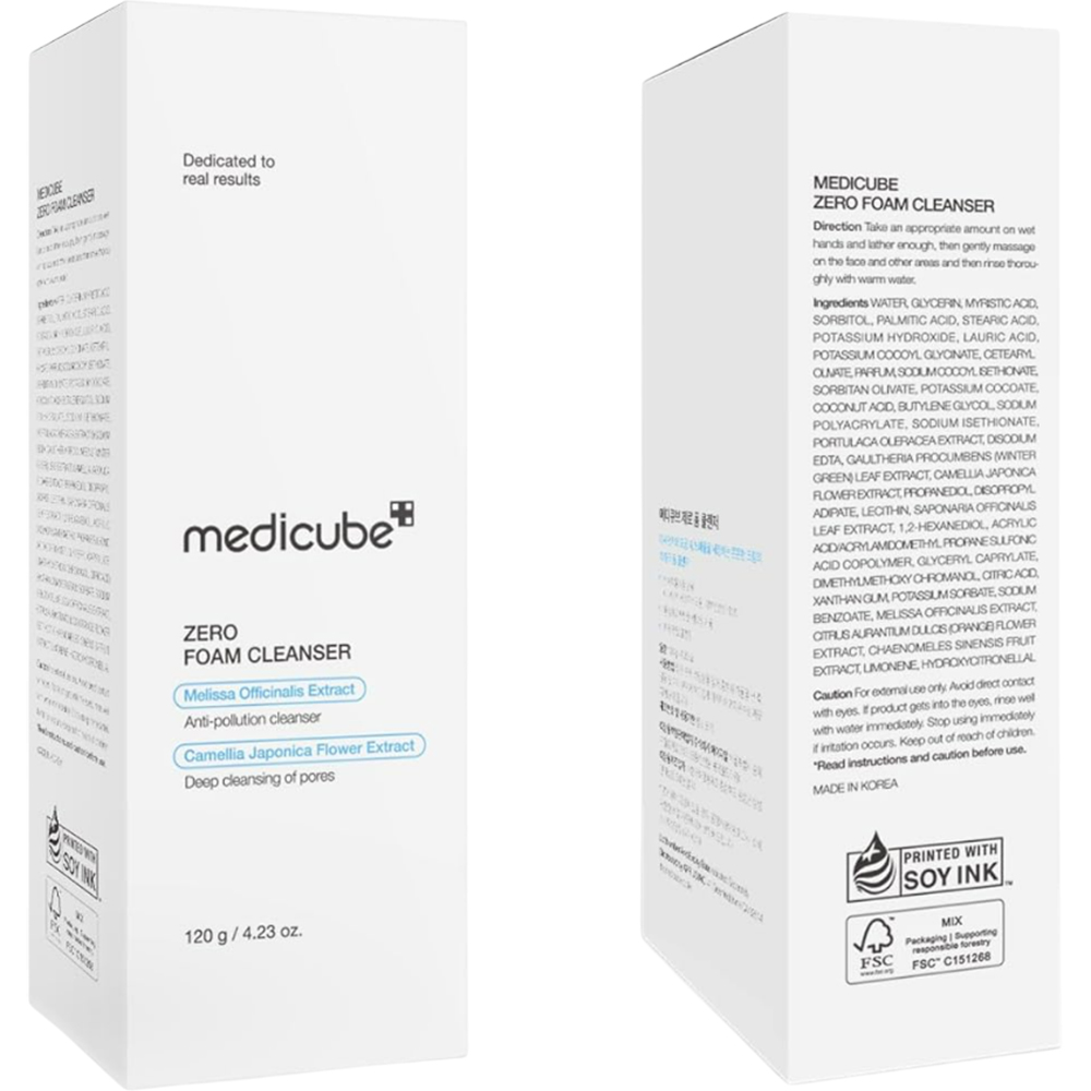 Medicube Zero – Spumă de Curățare, 120 gr | Curățare Delicată și Micșorare Pori