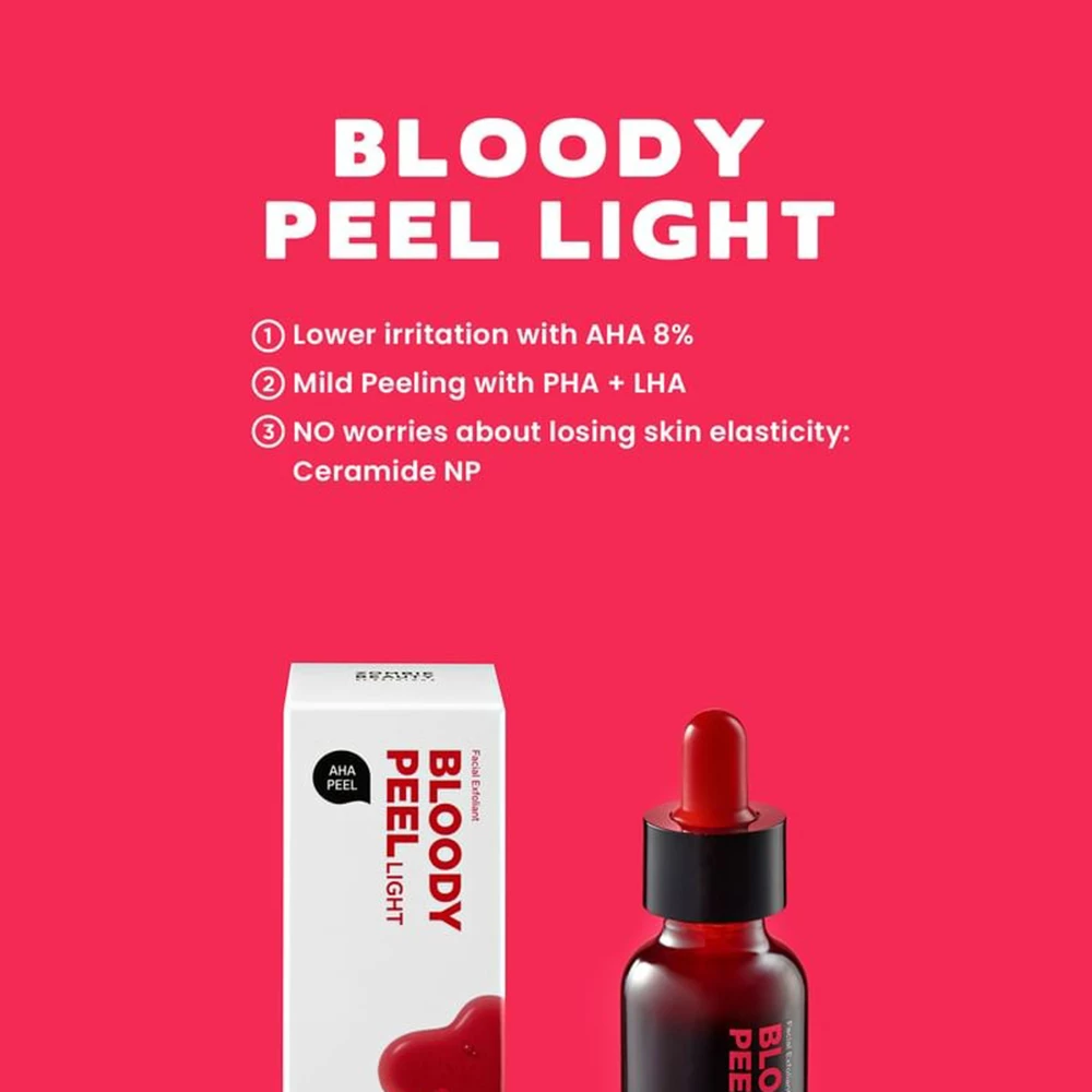 SKIN1004 Zombie Beauty Exfoliant Chimic Delicat Bloody Peel Light - Exfoliere Blanda si Luminozitate Naturala, 30 ml