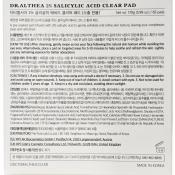 Dr. Althea 2% Salicylic Acid Clear Pad - dischete preimbibate formulate cu acid salicilic 2% si acid hialuronic, care contribuie la exfolierea delicata si la mentinerea pielii curate, fine si echilibrate - 65 buc