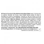 B.fresh A Cococnut A Day, 473 ml - gel de dus formulat cu ulei de cocos si unt de cacao, care contribuie la mentinerea confortului pielii in timpul curatarii