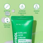 Nine Less A-Control Azelaic Acid – Cremă de Față cu Acid Azelaic, 50 ml