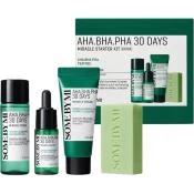 SOME BY MI Aha-Bha-Pha 30 Days Miracle Starter Kit set - luminozitate exfoliere si calmare, 30 g + 30 ml + 10 ml + 20 g