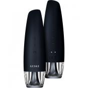 GESKE Anti-Aging Skin Renewer 9 in 1 - Aparat multifunctional 9 in 1 cu microcurent, lumina LED si tehnologie RF, pentru tonifiere rapida, regenerarea pielii si efect anti-aging avansat - Black