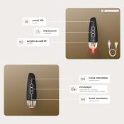 GESKE Anti-Aging Skin Renewer 9 in 1 - Aparat multifunctional 9 in 1 cu microcurent, lumina LED si tehnologie RF, pentru tonifiere rapida, regenerarea pielii si efect anti-aging avansat - Starlight