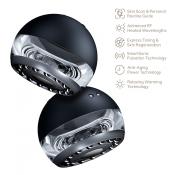 GESKE Anti-Aging Skin Tightener 6 in 1 - Dispozitiv multifunctional 6 in 1 cu tehnologie RF, caldura controlata si pulsatii sonice pentru fermitatea pielii fetei si a corpului  - Black