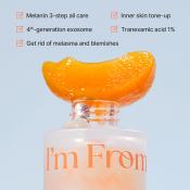 I'M FROM Apricot Dark Spot Drop Ampoule, 50 ml - Ser de fata formulat cu niacinamida si 1% acid tranexamic, care contribuie la imbunatatirea aspectului petelor pigmentare si la metinerea unui aspect mai uniform al pielii